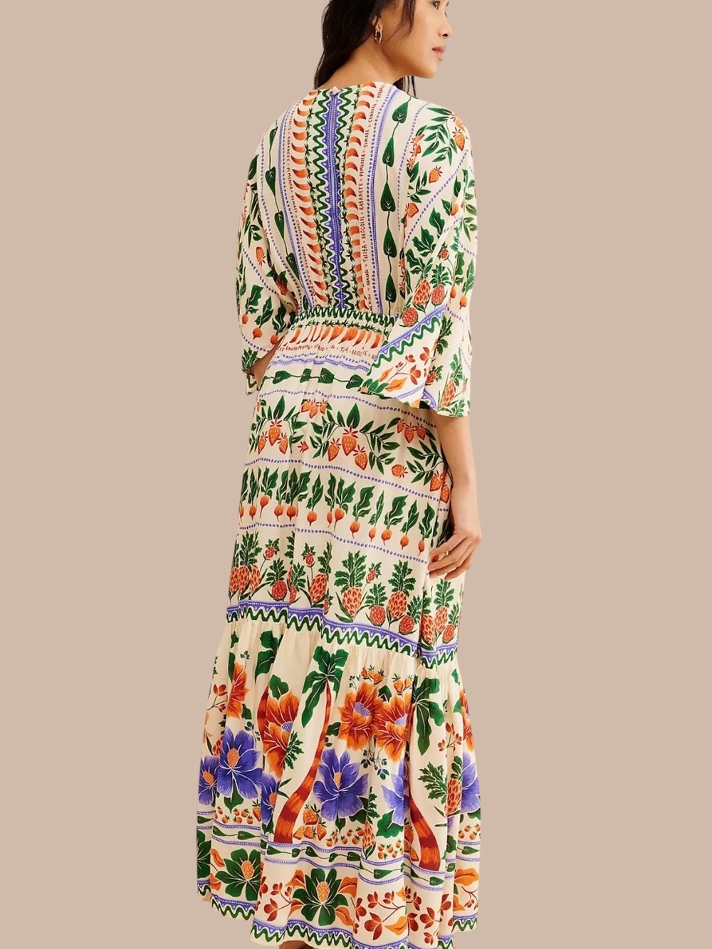 FARM Rio V-Neckline Kaftan Maxi Cutouts Dress Size Small - Picture 2 of 14